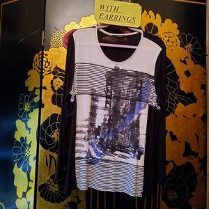 XL City Top & Earrings sterling